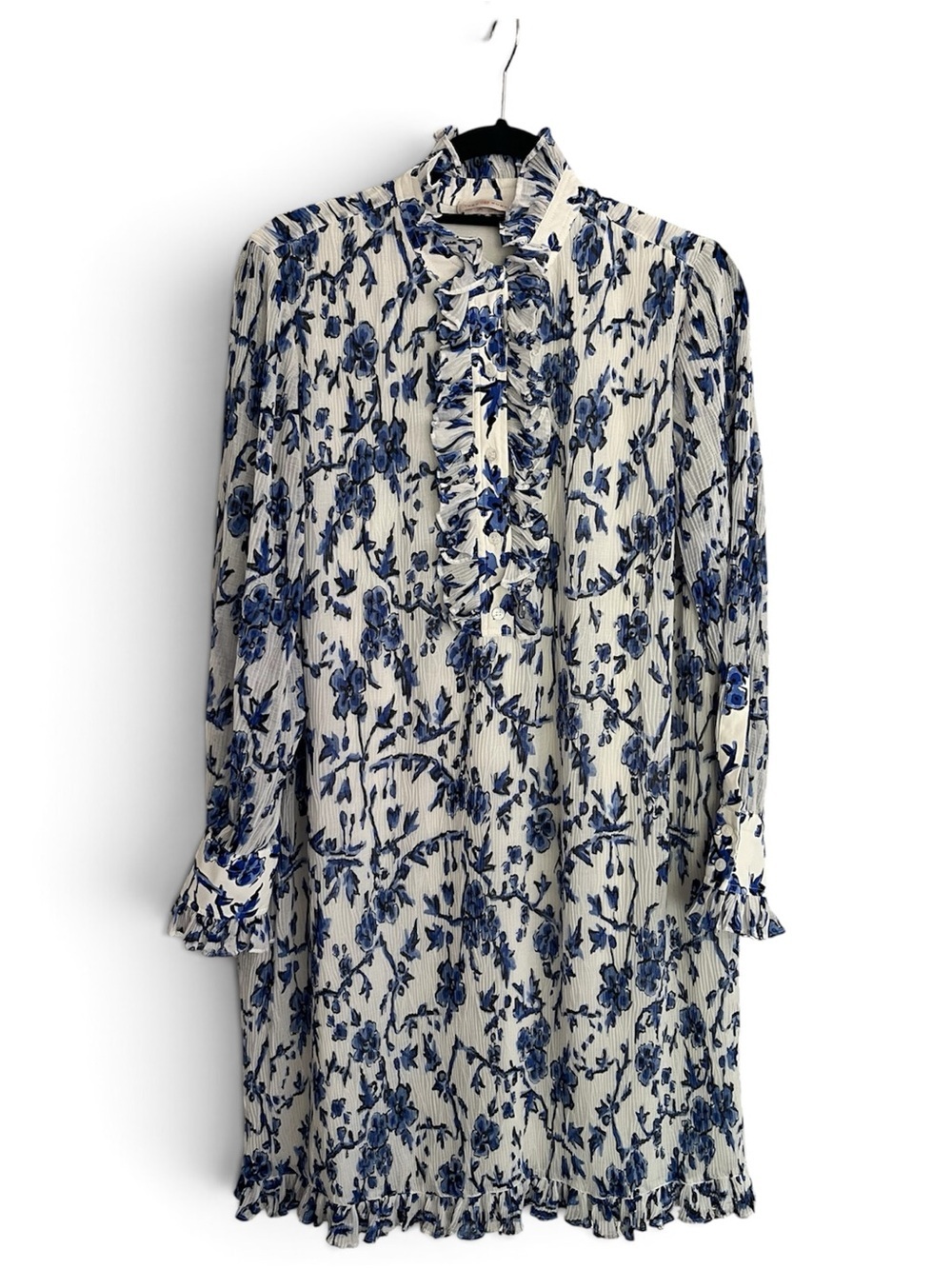 Tory Burch Deneuve Francesca
Dimattio Print Dress Blue
Branches White Floral 6